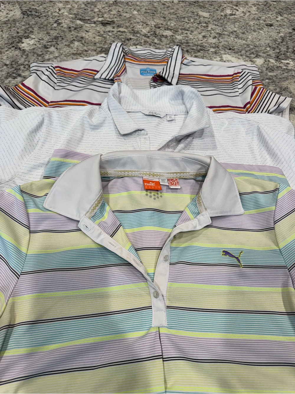 3 Women’s XL Golf Polos Bundle Puma, PGA Tour, Lady Hagen